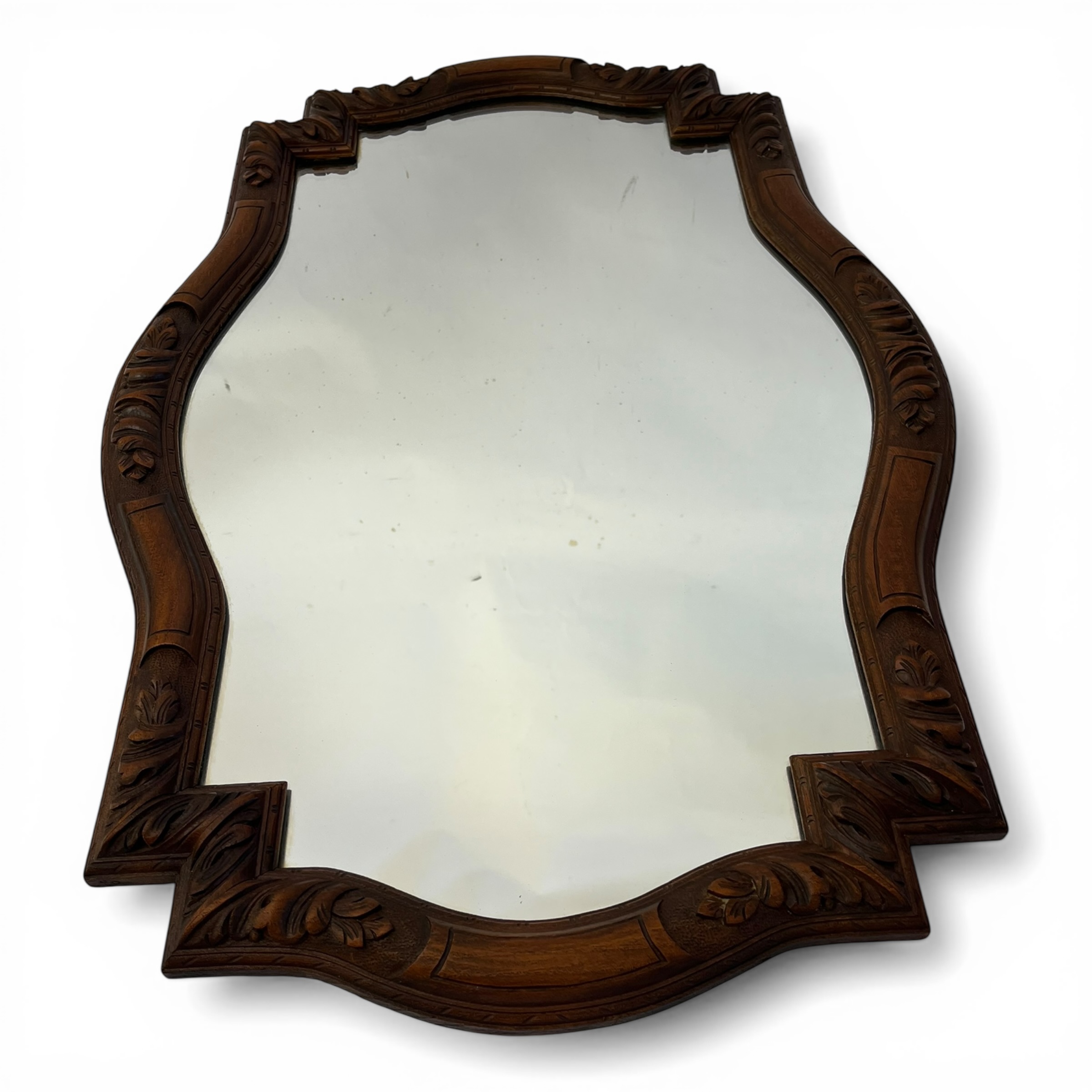Oglindă vintage din lemn masiv sculptat – stil Rococo / Baroque Revival, sec. XX Decoratiuni