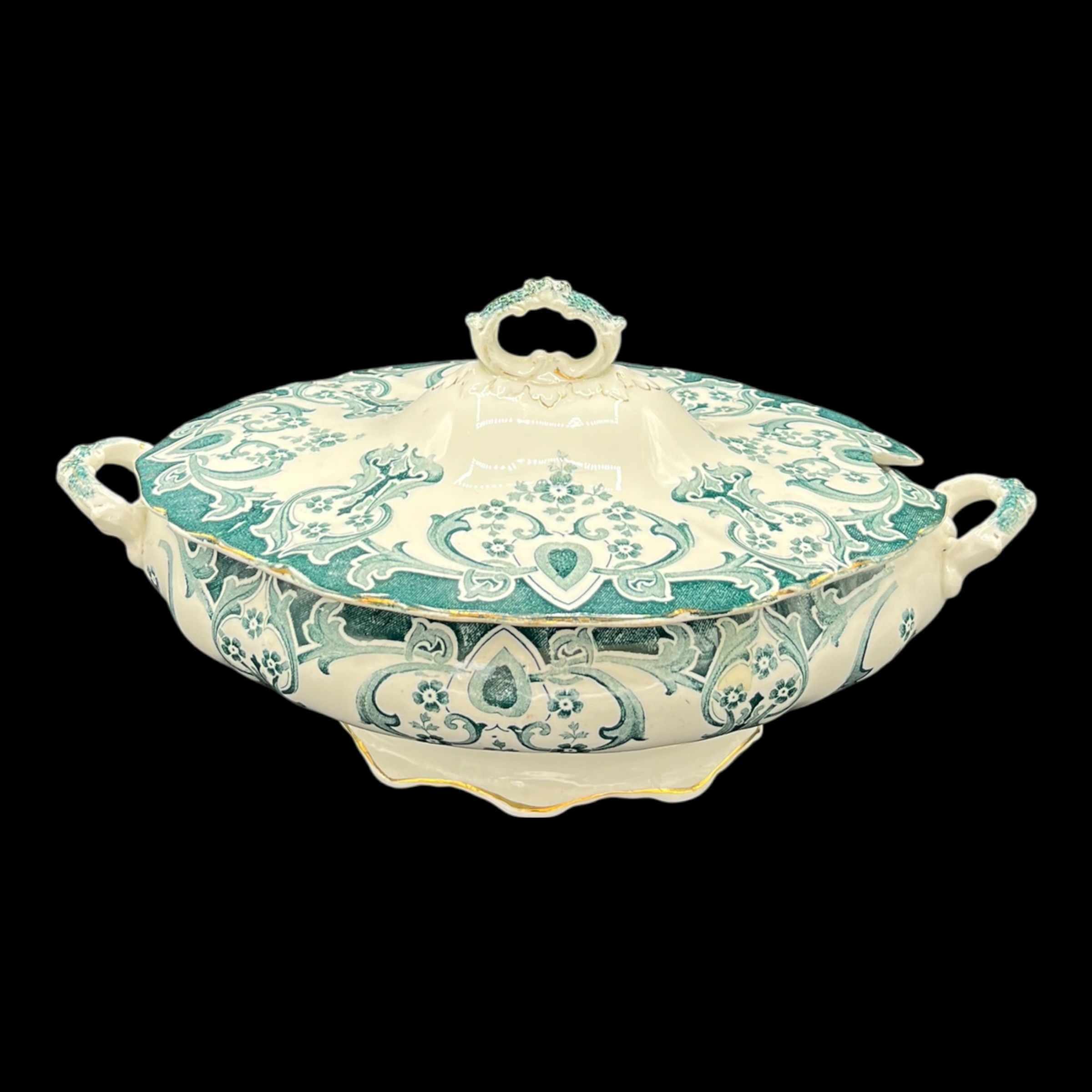 Terină cu capac din porțelan englezesc Minton – model Marlborough, început sec. XX Boluri