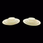 Set elegant de ceai 2 persoane, din porțelan fin Georges Boyer, model „Clairvin”, Limoges, Franța Articole de colecție