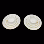 Set elegant de ceai 2 persoane, din porțelan fin Georges Boyer, model „Clairvin”, Limoges, Franța Articole de colecție