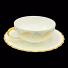 Set elegant de ceai 2 persoane, din porțelan fin Georges Boyer, model „Clairvin”, Limoges, Franța Articole de colecție