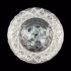 Bombonieră vintage din cristal tăiat cu capac – model geometric cu stea, stil Bohemian cut crystal Boluri