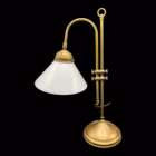 Lampă de birou vintage reglabilă din alamă cu abajur din sticlă opalină Covoare