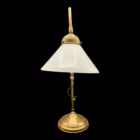 Lampă de birou vintage reglabilă din alamă cu abajur din sticlă opalină Covoare