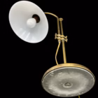 Lampă de birou vintage reglabilă din alamă cu abajur din sticlă opalină Covoare