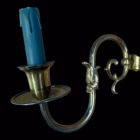 Pereche aplice de perete din alamă, stil Louis XVI, două brațe, Europa de Vest, sec. XX Aplice