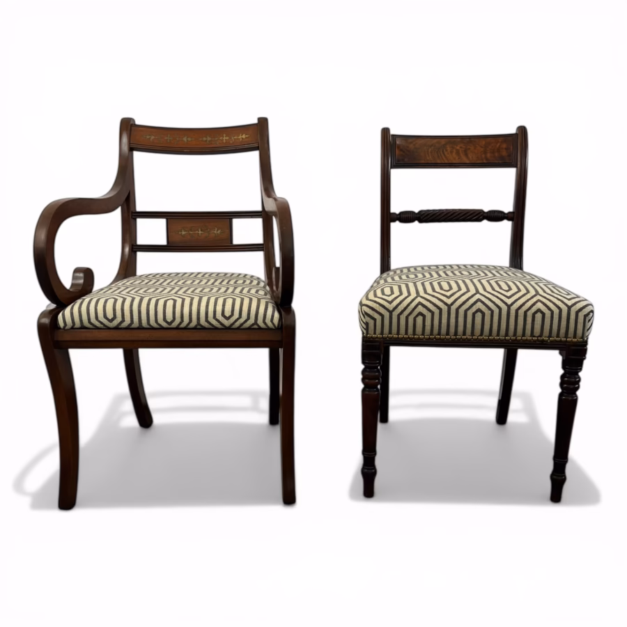 Set 2 scaune vintage în stil Empire / Regency