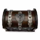 Cufăr decorativ vintage din lemn cu elemente metalice, stil medieval / gotic Decoratiuni