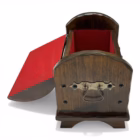 Cufăr decorativ vintage din lemn cu elemente metalice, stil medieval / gotic Decoratiuni