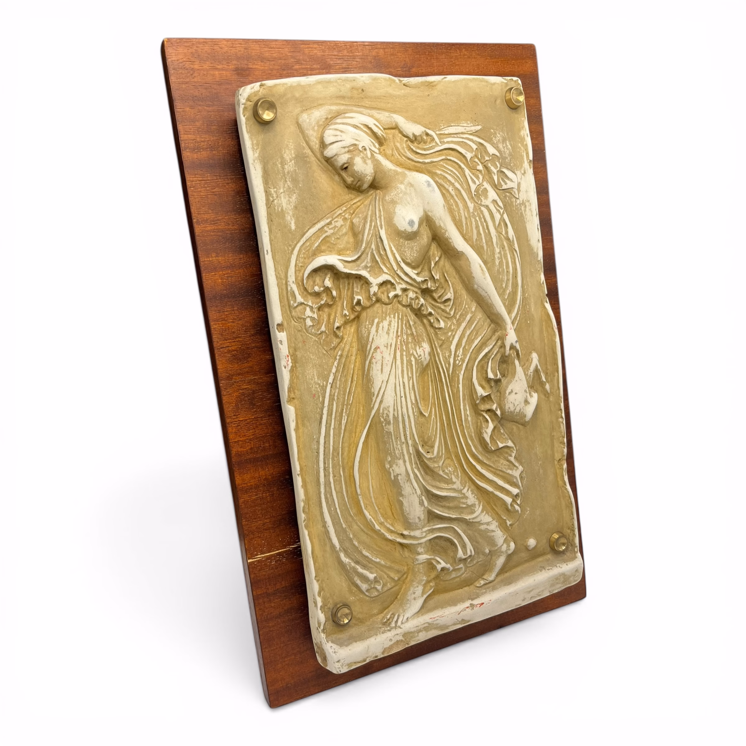Placă decorativă vintage în relief „Bacchantin” – reproducere după artă antică greacă, Germania Decoratiuni