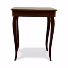 Măsuță vintage de cusut / bijuterii cu marchetărie și mecanism muzical elvețian Lador Mobilier