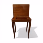 Măsuță vintage de cusut / bijuterii cu marchetărie și mecanism muzical elvețian Lador Mobilier