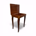 Măsuță vintage de cusut / bijuterii cu marchetărie și mecanism muzical elvețian Lador Mobilier
