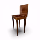 Măsuță vintage de cusut / bijuterii cu marchetărie și mecanism muzical elvețian Lador Mobilier