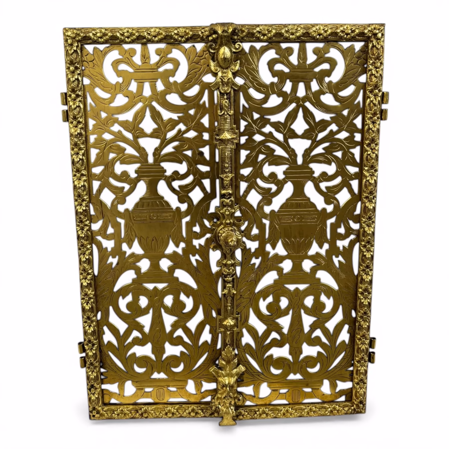 Ușiță / grilaj ornamental vintage din bronz în stil neoclasic