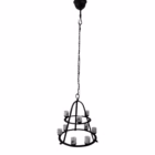 Lustră vintage lucrată manual din fier forjat cu 9 brațe anii 30-40 Candelabre