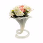 Vază decorativă din sticlă satinată, design organic cu bază spiralată Decoratiuni