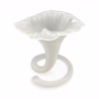 Vază decorativă din sticlă satinată, design organic cu bază spiralată Decoratiuni