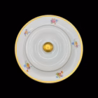 Untieră din porțelan fin Porcelaine de Baudour Belgia, decor floral policrom cu margini aurite Boluri