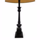 Lampă de masă vintage cu abajur original și bază metalică decorativă Corpuri de iluminat