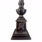 Lampă de masă vintage cu abajur original și bază metalică decorativă Corpuri de iluminat