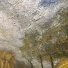 Tablou vintage ulei pe placaj „Peisaj cu clăi de fân”, semnat TH. Lambrecht Decoratiuni