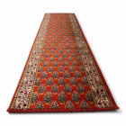 Covor tip runner în stil oriental, fond roșu cu motive clasice repetitive și bordură decorativă Covoare Magazin de mobila decoratiuni si corpuri de iluminat vintage Covor tip runner în stil oriental, fond roșu cu motive clasice repetitive și bordură decorativă Covoare