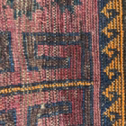 Covor oriental vintage lucrat manual, decor geometric tribal, format pătrat Covoare