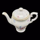 Serviciu vintage din porțelan german, decor floral policrom și accente aurite Servicii de masa