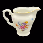 Serviciu vintage din porțelan german, decor floral policrom și accente aurite Servicii de masa