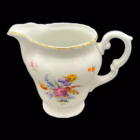 Serviciu vintage din porțelan german, decor floral policrom și accente aurite Servicii de masa