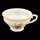 Serviciu vintage din porțelan german, decor floral policrom și accente aurite Servicii de masa