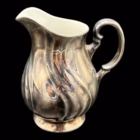 Serviciu vintage din porțelan argintat model elegant în relief pentru cafea sau ceai Portelan