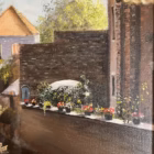 „Liniște pe Canal” – Pictură în ulei pe pânză Decoratiuni