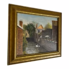 „Liniște pe Canal” – Pictură în ulei pe pânză Decoratiuni