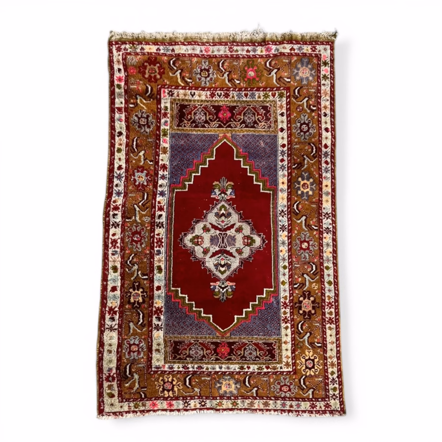 Covor Oriental Yahyalî, Lână pe Bumbac, Turcia, Mijlocul Secolului XX