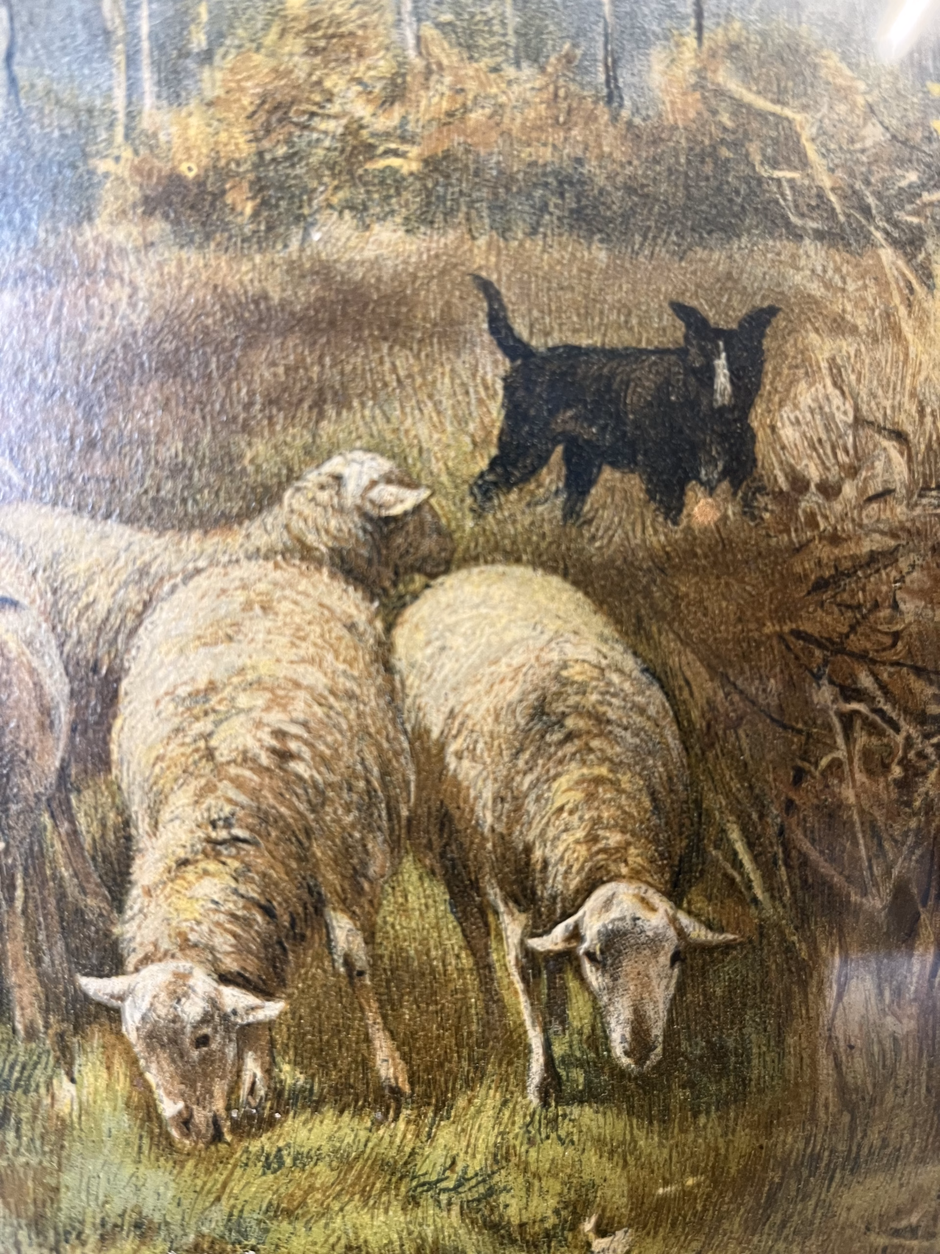 Tablou înrămat vintage Păstorul pe drumul de țară Decoratiuni Magazin de mobila decoratiuni si corpuri de iluminat vintage Tablou înrămat vintage Păstorul pe drumul de țară Decoratiuni