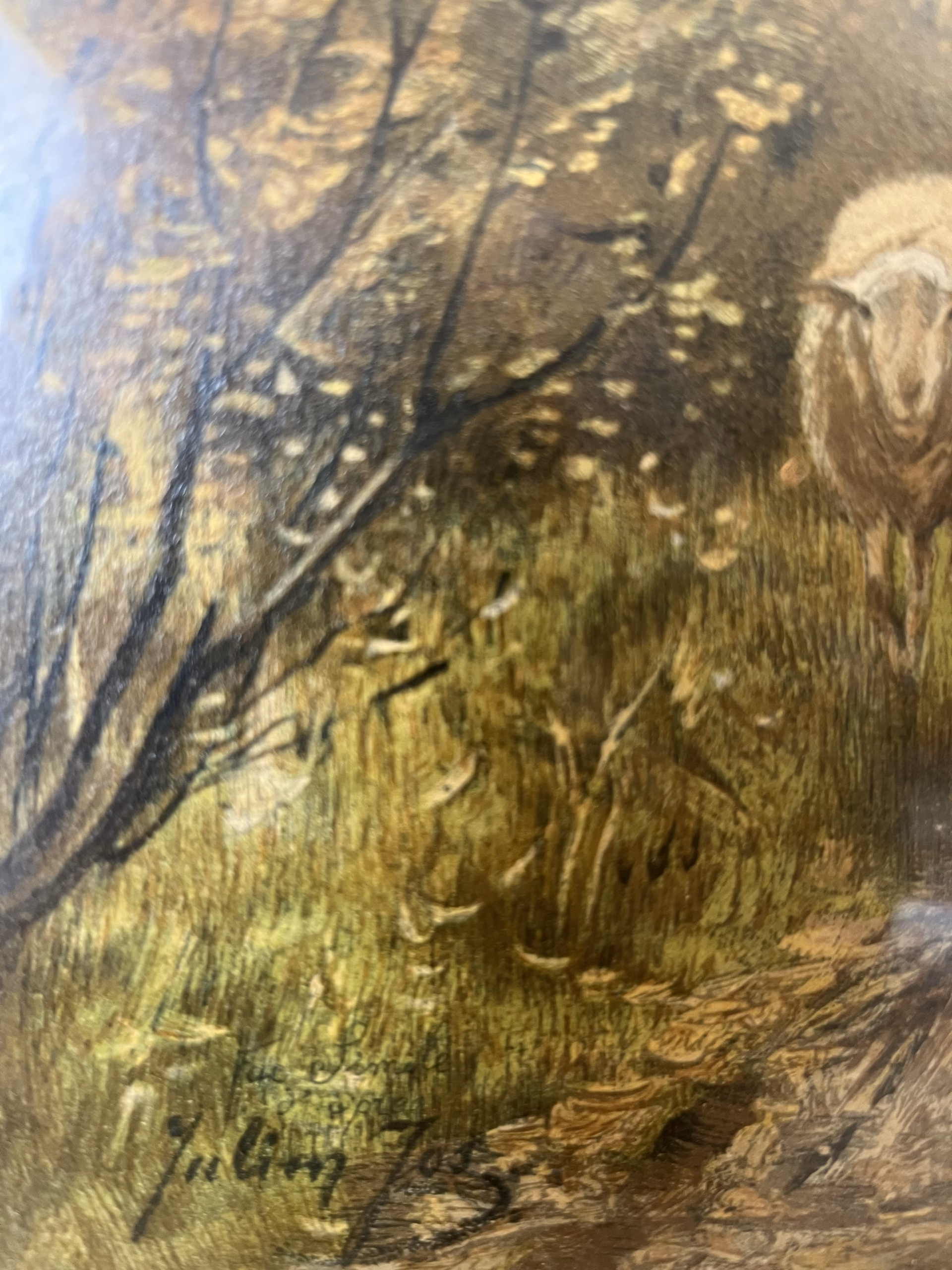 Tablou înrămat vintage Păstorul pe drumul de țară Decoratiuni Magazin de mobila decoratiuni si corpuri de iluminat vintage Tablou înrămat vintage Păstorul pe drumul de țară Decoratiuni