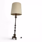 Lampadar Antic de Podea în Stil Neogotic / Baroc – Bronz și Alamă Masivă, cca. 1950 Corpuri de iluminat