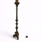 Lampadar Antic de Podea în Stil Neogotic / Baroc – Bronz și Alamă Masivă, cca. 1950 Corpuri de iluminat