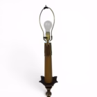 Lampadar Antic de Podea în Stil Neogotic / Baroc – Bronz și Alamă Masivă, cca. 1950 Corpuri de iluminat