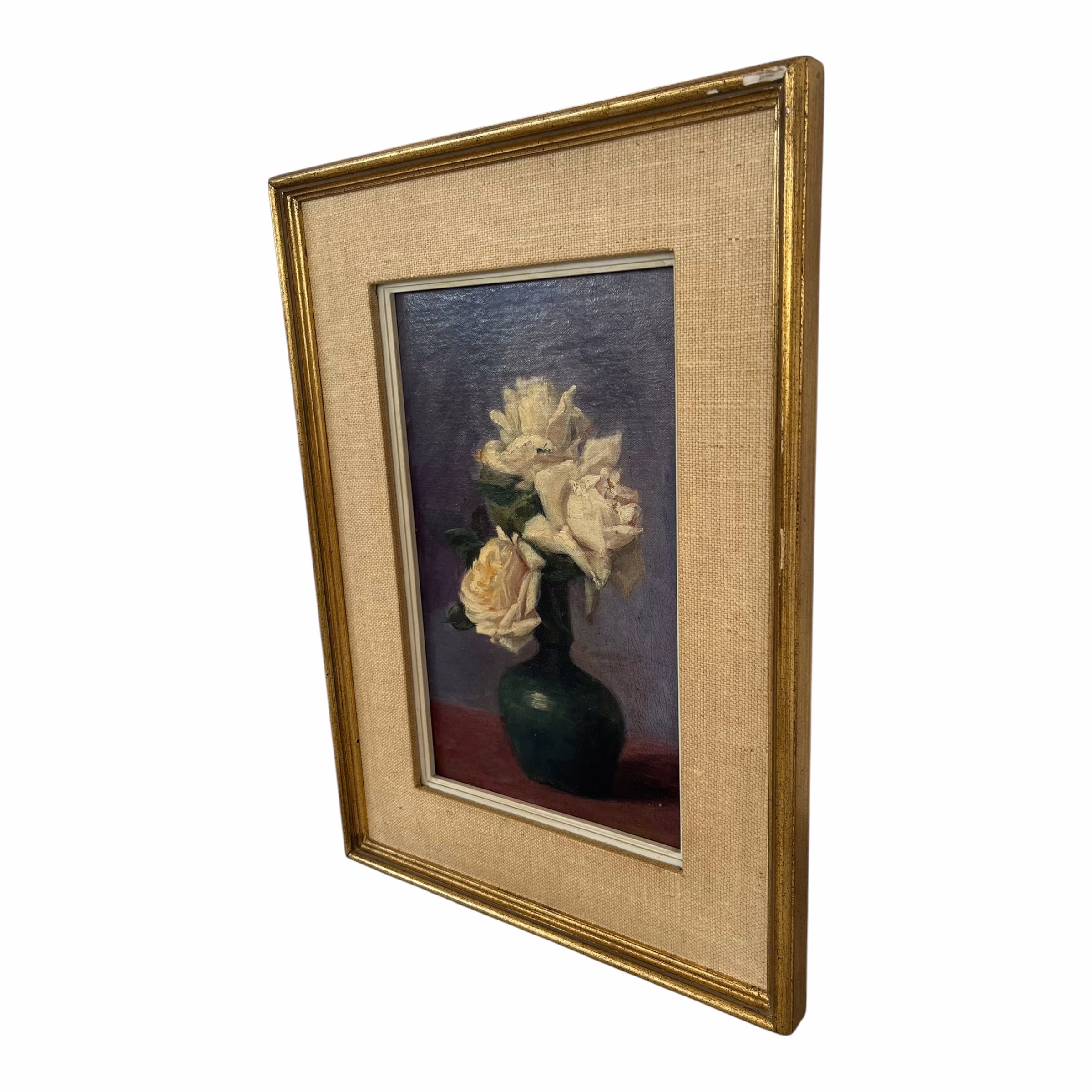 „Vas cu Trandafiri Albi” –  de Victoire Antonia Loodts (1880–1970), Belgia, sec. XX Decoratiuni