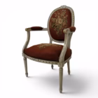 Fotoliu francez Louis XVI cu tapiserie florală originală, cca. 1900–1920 Mobilier