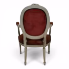 Fotoliu francez Louis XVI cu tapiserie florală originală, cca. 1900–1920 Mobilier