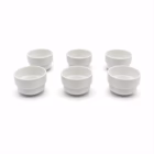 Set 6 boluri vintage din porțelan alb glazurat Boluri
