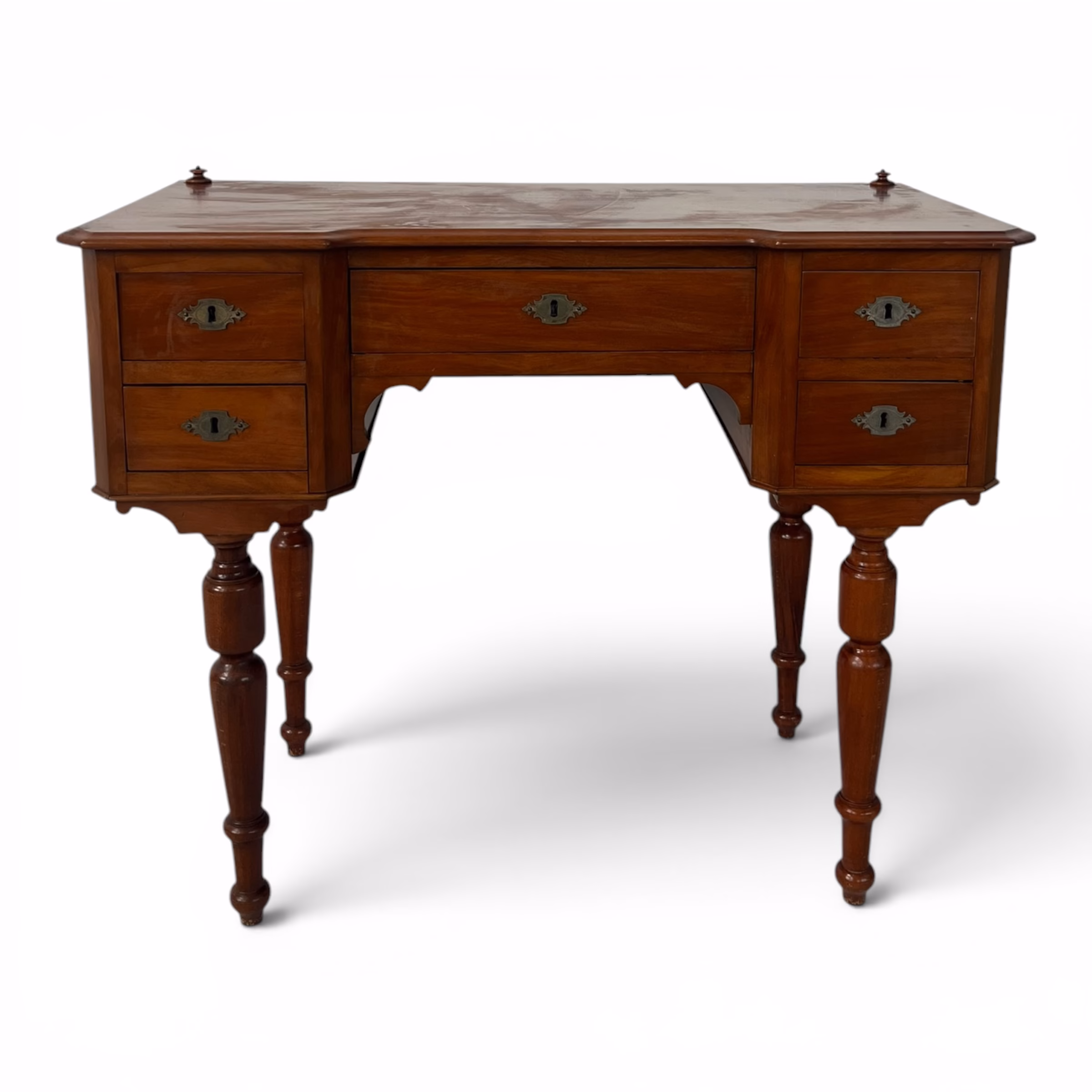 Birou de Scris Antic din Lemn Masiv cu 5 Sertare – Piesă de Epocă Comode și măsuțe de toaletă Magazin de mobila decoratiuni si corpuri de iluminat vintage Birou de Scris Antic din Lemn Masiv cu 5 Sertare – Piesă de Epocă Comode și măsuțe de toaletă