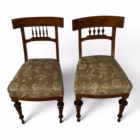 Pereche de scaune Biedermeier din lemn furniruit cu nuc, Germania, cca. 1820–1840 Mobilier