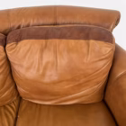 Canapea vintage din piele naturală maro coniac, 2 locuri, stil Chesterfield Canapele