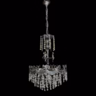 Candelabru Vintage din Metal Patinat cu Cristale și Figurine Cherubini Candelabre
