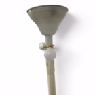 Lampadar Antic din Bronz Masiv cu Abajur Textil și Bază Stilizată în Formă de Gheare Corpuri de iluminat